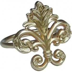 Manor Luxe Fleur de Lis Elegant Napkin Ring MNLX1062